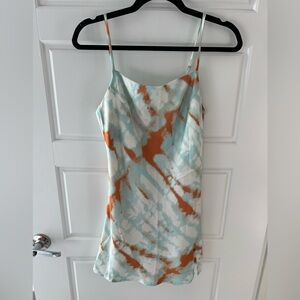 Super cute princess Polly dress. Tye dye blue, white and orange! Size 4.